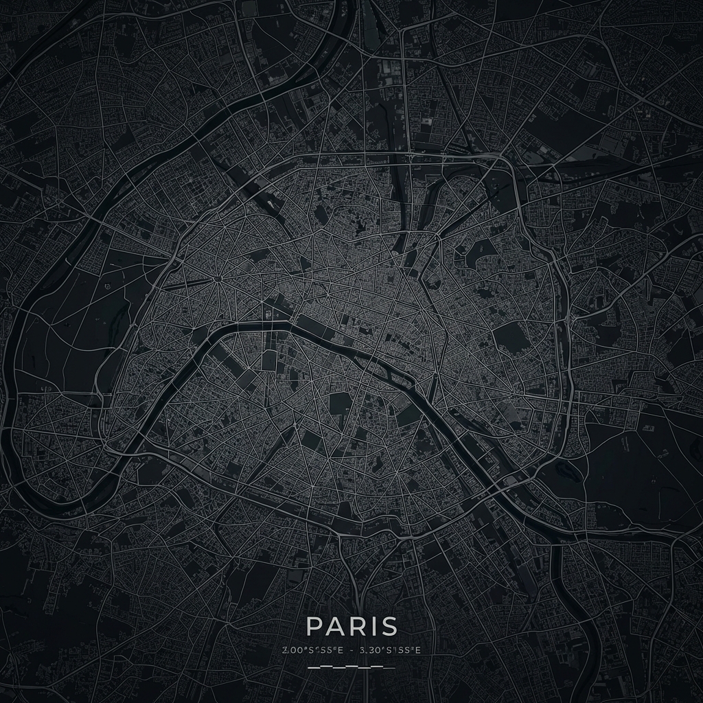 Paris Map Landscape