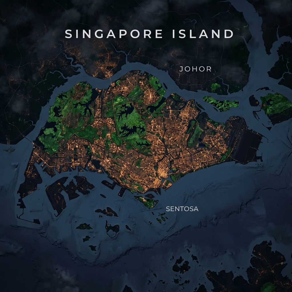 Singapore Map Landscape